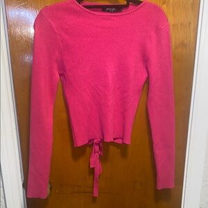 Nasty Gal Pink Long Sleeve Knit Top